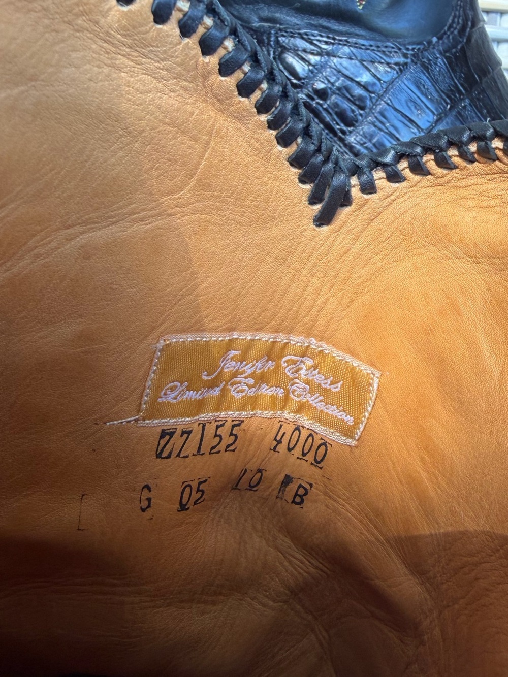 Frye x Jennifer Estes Alligator Cowboy Boots 10 B Western Rodeo Cowgirl - Picture 10 of 15